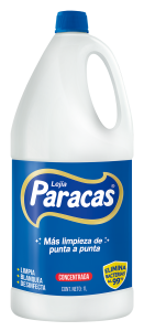 Botella de Lejía Paracas de 1 litro sobre fondo blanco.